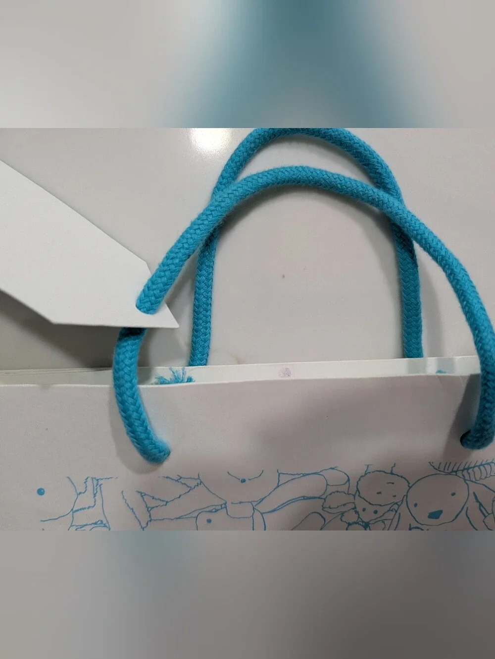 Jellycat White & Turquoise 25th Anniversary Gift Bag {Never Used}